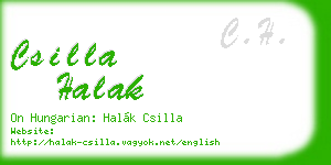 csilla halak business card