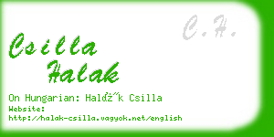 csilla halak business card